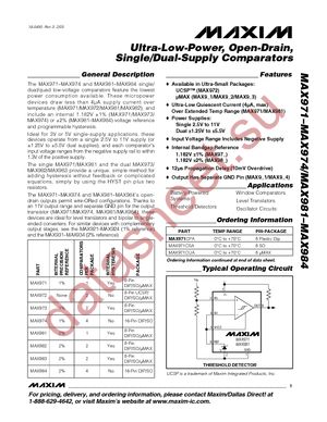 MAX973CUA+ datasheet  